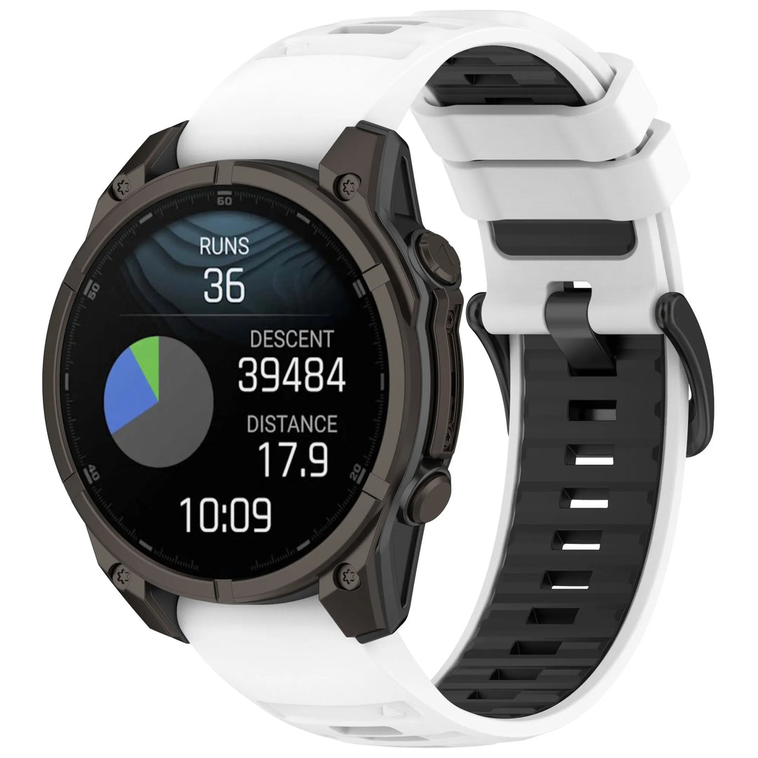 Title: Quick Release Silicone Watch Strap 20/22/26mm for Garmin Fenix 6–8 Series