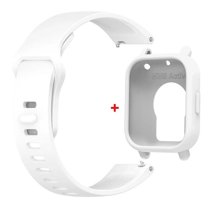 Silicone Strap with Protective Case for Redmi Watch 5 Active