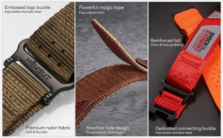 HEMSUT Nylon Watch Strap for Amazfit T-Rex 1/2/Pro – Four Seasons Sports Band