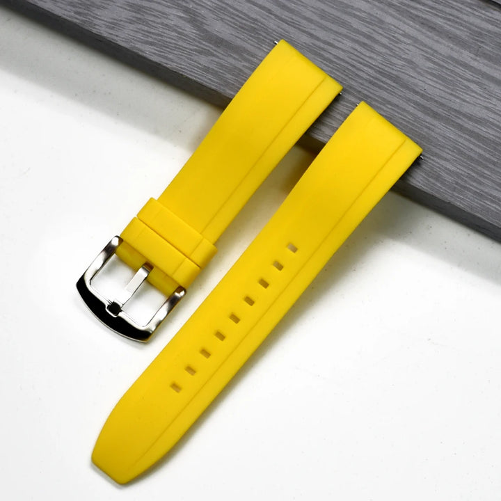 NATOBELT Vulcanized FKM Rubber Strap For Seiko Omega Rolex 20mm 22mm 24mm T-PSIV Silicone Quick Release Watchbands Rubber Strap