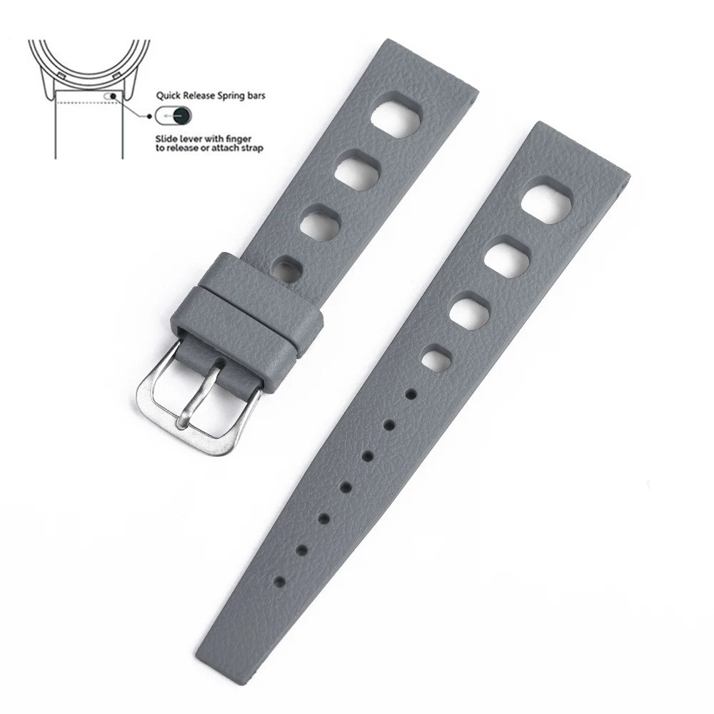 New Design FPM/FKM Tropical Watch Strap 20mm 22mm Quick Release Rubber Watchbands For Omega Tudor S-eiko Watches Accessories