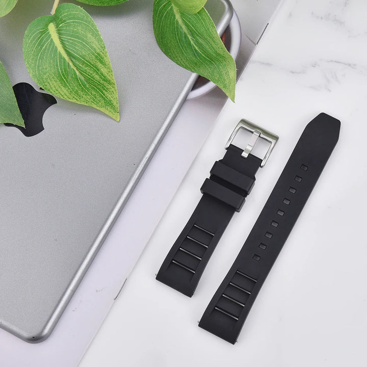 Premium Grade Fluoro Rubber Watch Strap 20mm 22mm For New FKM Watch Bands Diving Bracelet Quick Release Wrist Belt Accessories