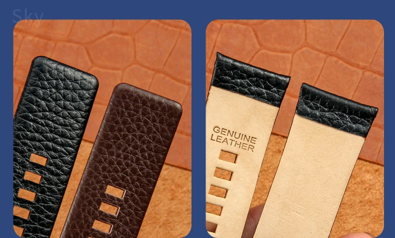 Genuine Leather Diesel Watch Strap 26–28mm (Waterproof Litchi Pattern)