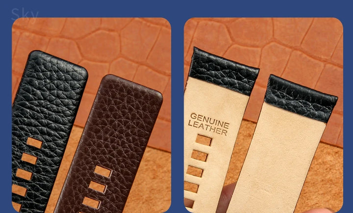 Genuine Leather Diesel Watch Strap 26–28mm (Waterproof Litchi Pattern)
