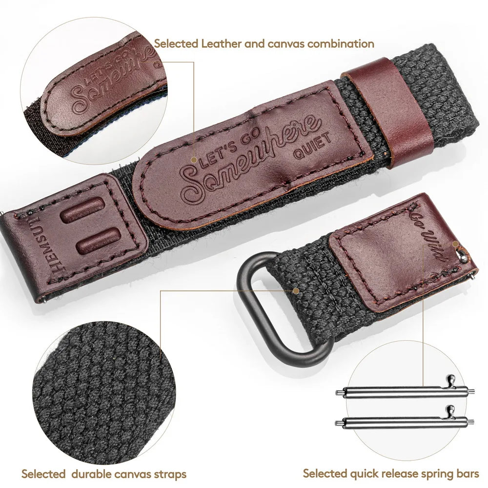 HEMSUT Nylon Quick-Release Watch Strap – 20/22mm for Samsung Galaxy