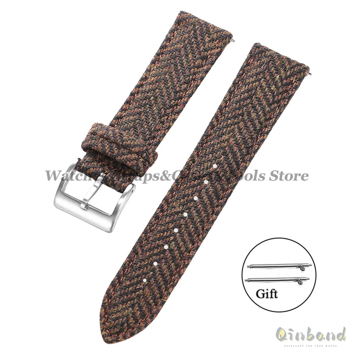 Tweed Sailcloth Watch Band Strap 18mm 20mm 22mm for Omega for Seiko Quick Release Weave Bracelet for Men Women Watch Accessories