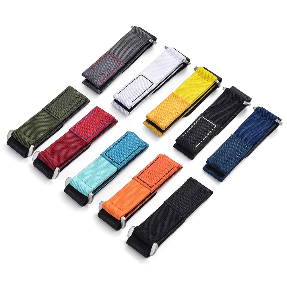 20mm Nylon Hook & Loop Sailcloth Watch Strap – Universal
