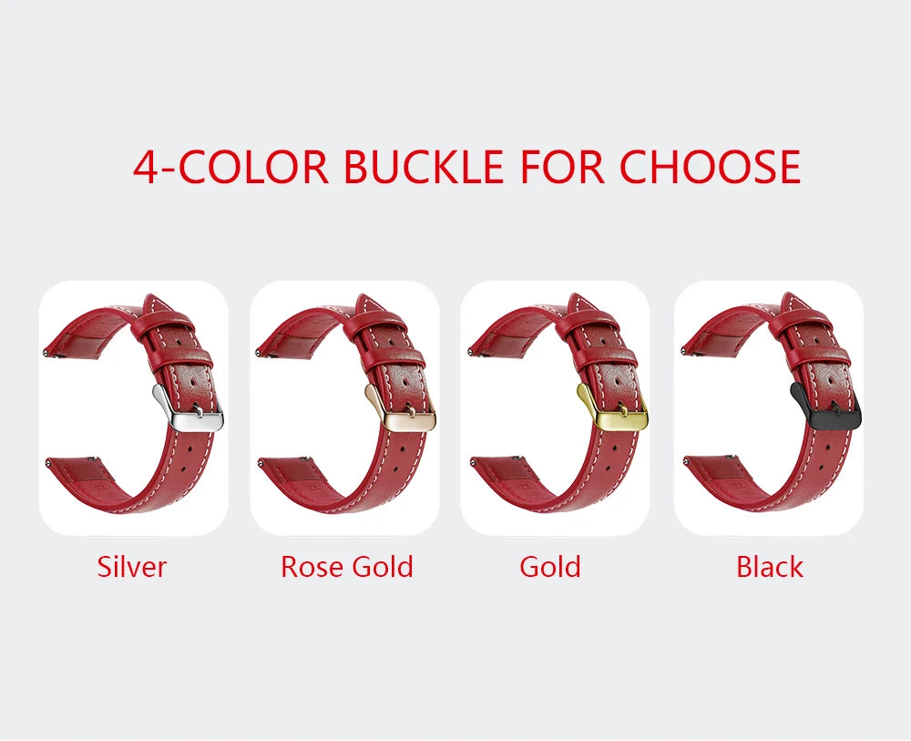 Samco Genuine Leather Watch Band 18–22mm (Quick Release)