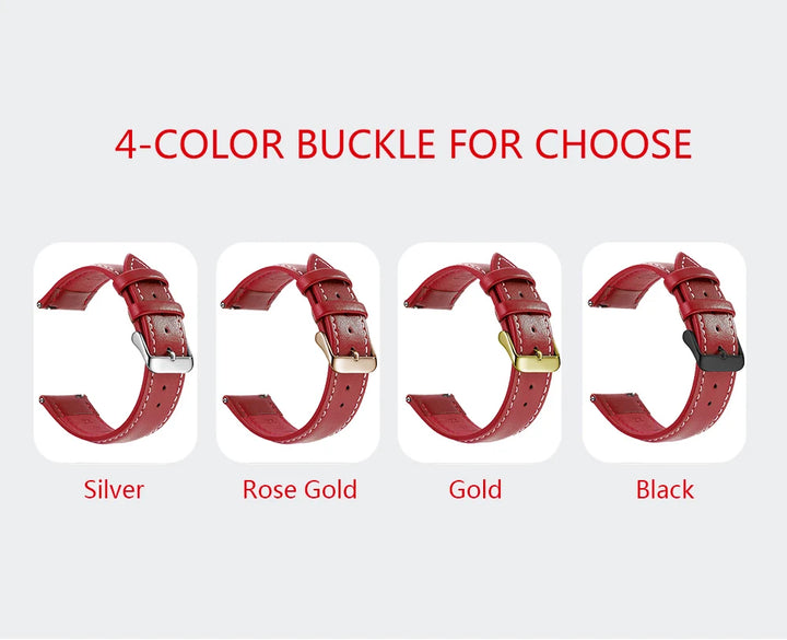 Samco Genuine Leather Watch Band 18–22mm (Quick Release)