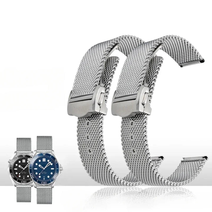 Milanese Mesh Steel Watch Band 20mm for Omega Haima 300