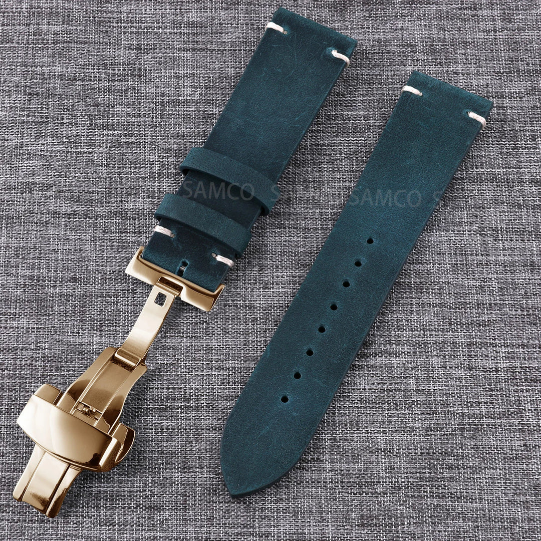 Vintage Top-Grain Leather Watch Strap (18–24mm)