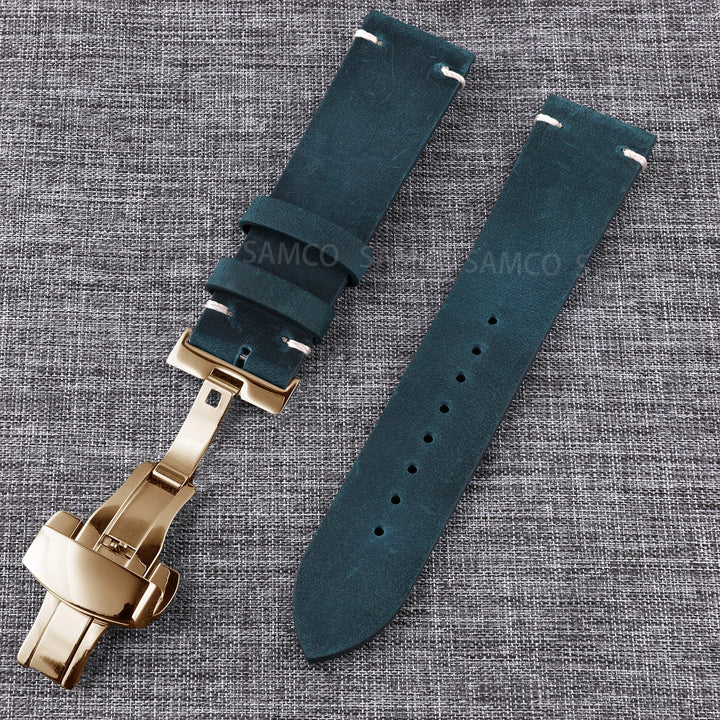 Vintage Top-Grain Leather Watch Strap (18–24mm)