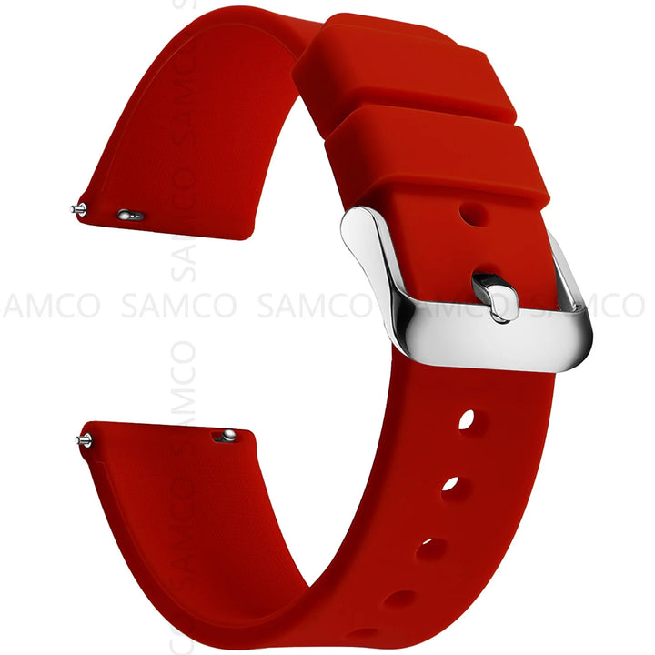 Soft Silicone Quick-Release Watch Band 14–24mm