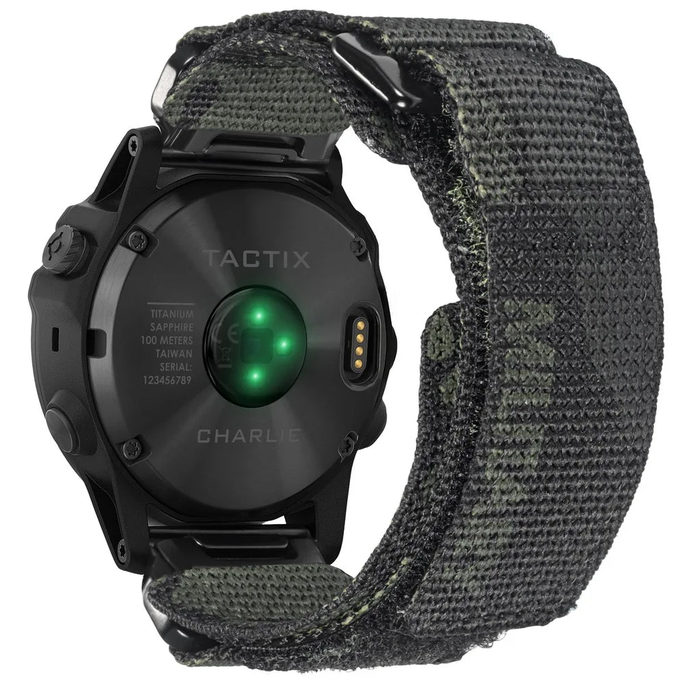 Quickfit Nylon Military Watch Strap – 20–26mm for Garmin & Amazfit