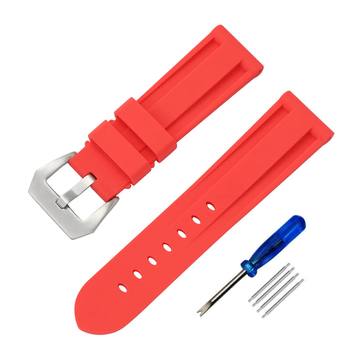 Soft Silicone Rubber Watch Band 20–26mm for Panerai