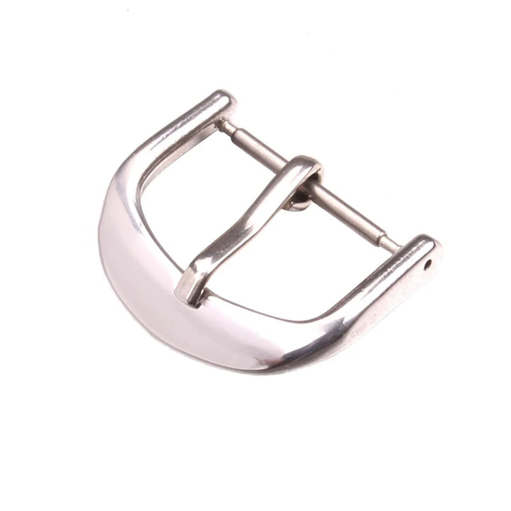 Wholesale Stainless Steel Watch Buckles – 12–28mm, 19 Styles, Silver