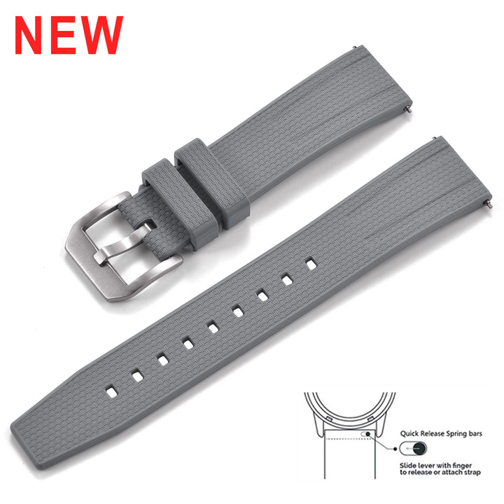 JUELONG Premium Busluo Fkm Rubber Watch Strap 20mm 22mm Watch Bands Fluororubber Straps For Traditional Diving Watch Accessories