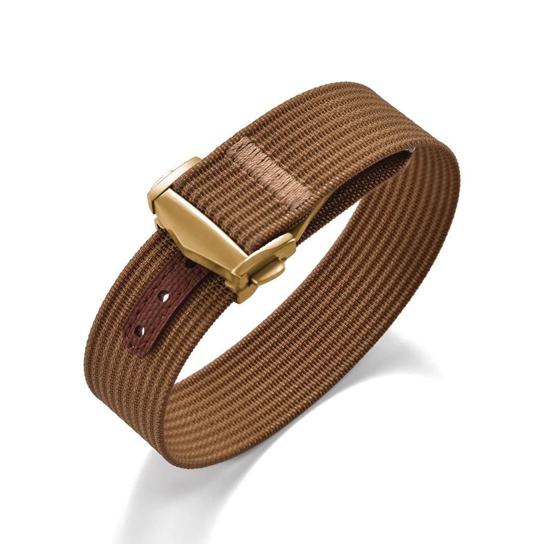 Ribbed Nylon & FKM Rubber Watch Strap – 18–22mm Folding Buckle for Omega, Tudor & Seiko