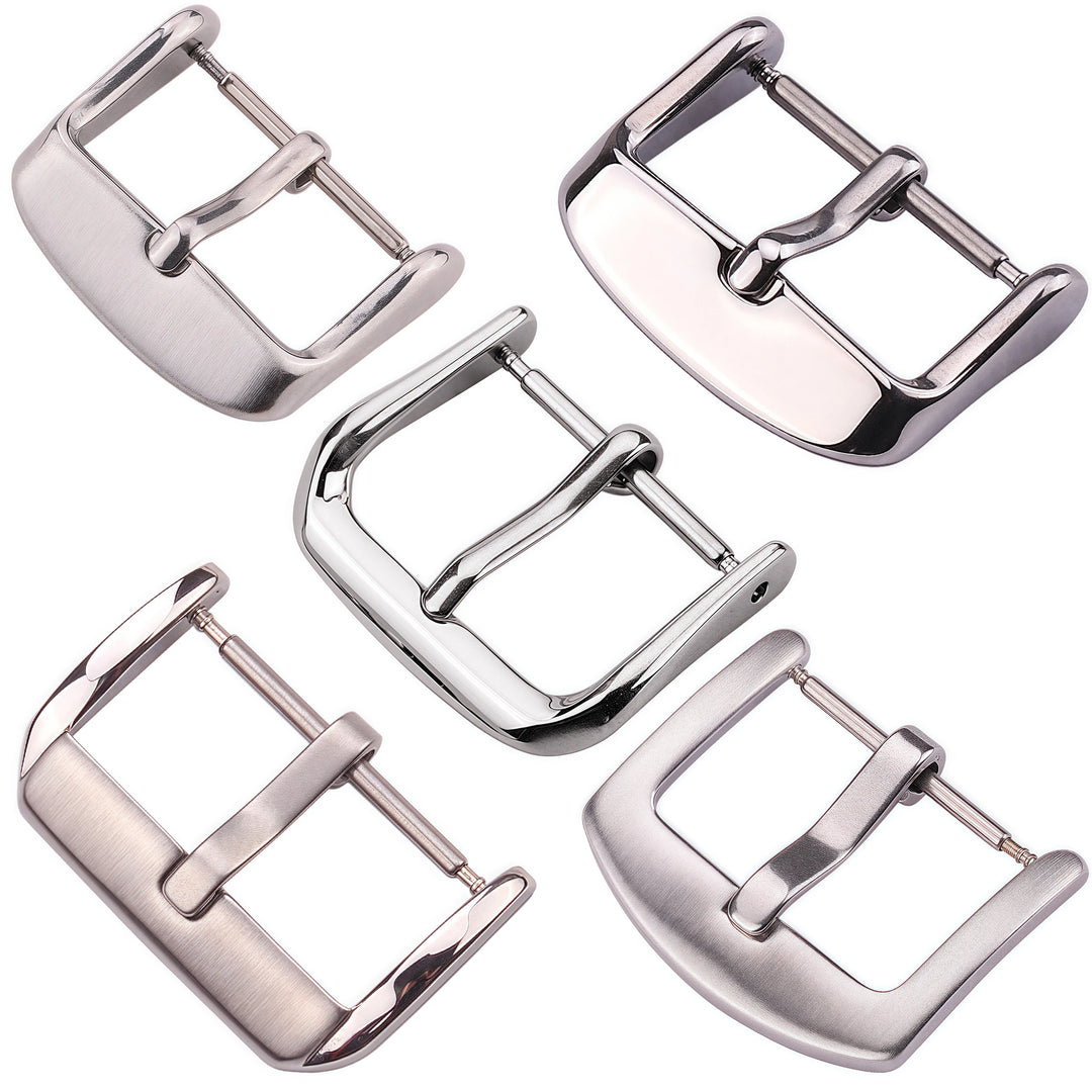 Stainless Steel Watch Buckle 16-24mm Silver Replacement Clasp