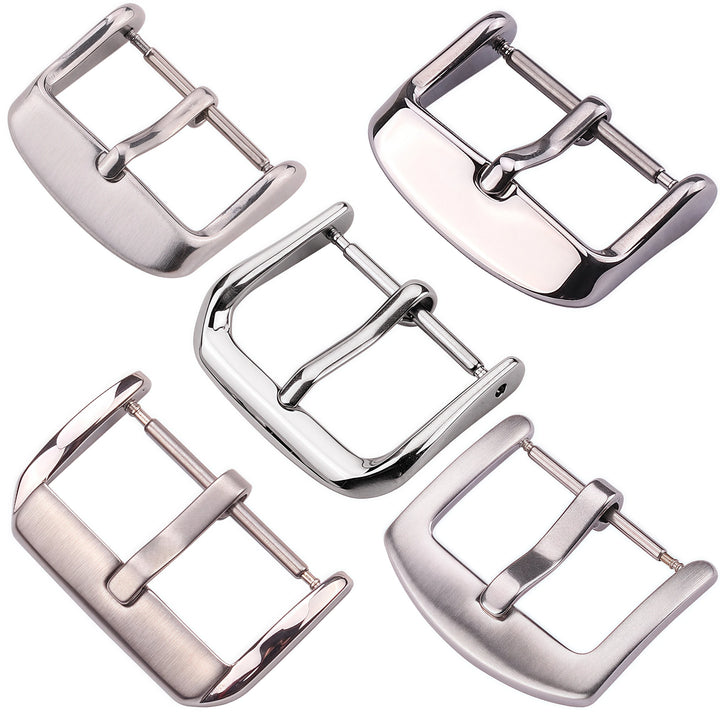 Stainless Steel Watch Buckle 16-24mm Silver Replacement Clasp