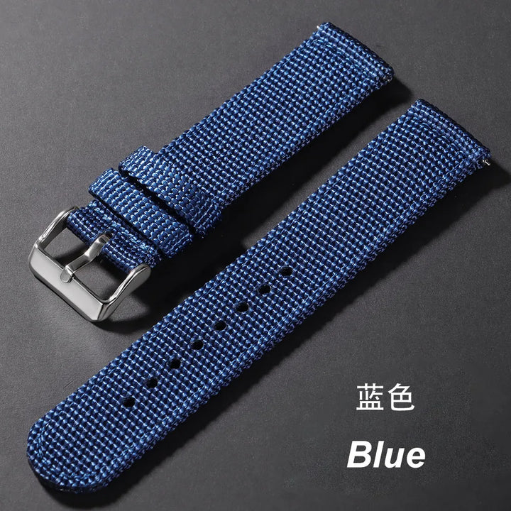 18/20/22/24mm Nylon Watch Band for Seiko Army Military Canvas Woven Nylon Strap Quick Release Wristband Men's Sport Watch Bands