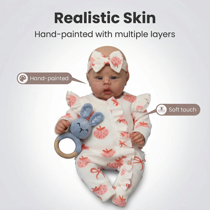 NPK 22inch Reborn Toddler Doll with 3D Skin Gounchi High Quality Hand Painted Collectible Art Doll for Children
