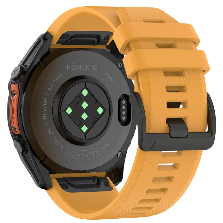 QuickFit Silicone Watch Strap 22/26mm for Garmin Fenix 5–8 & Epix Pro