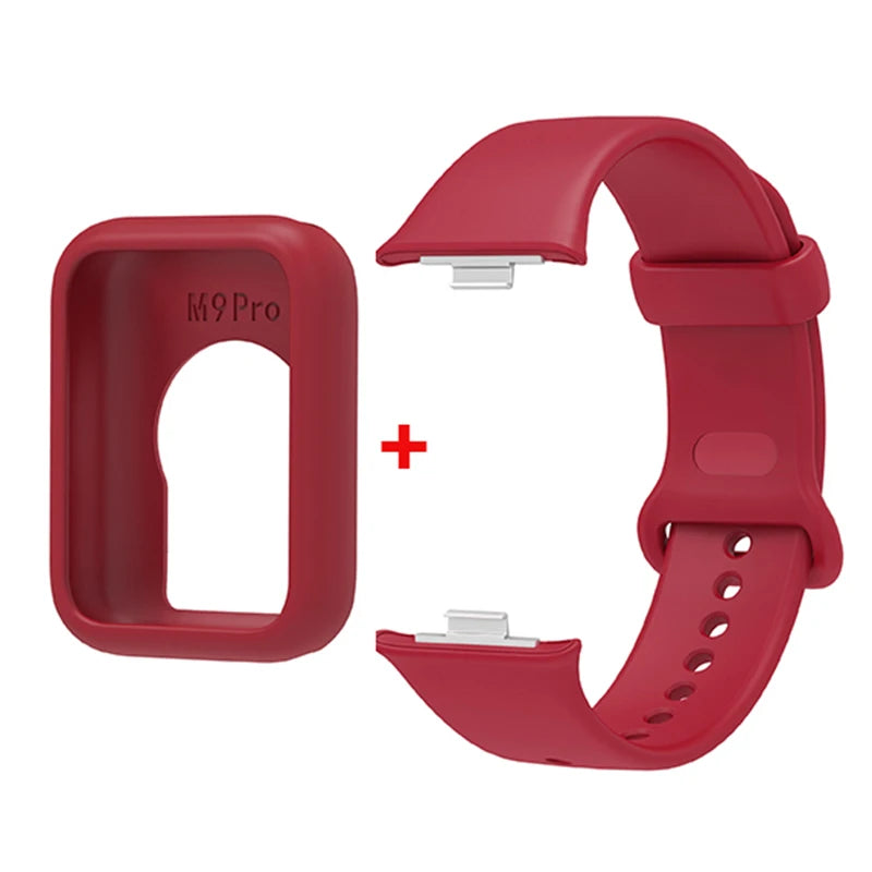 Silicone Strap with Protective Case for Xiaomi Mi Band 9 Pro