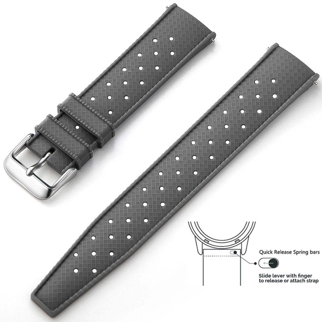 Tropical Silicone Watch Band 18–22mm (Quick Release)