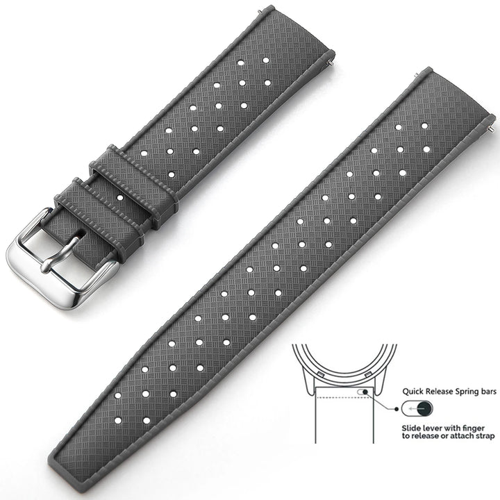 Tropical Silicone Watch Band 18–22mm (Quick Release)