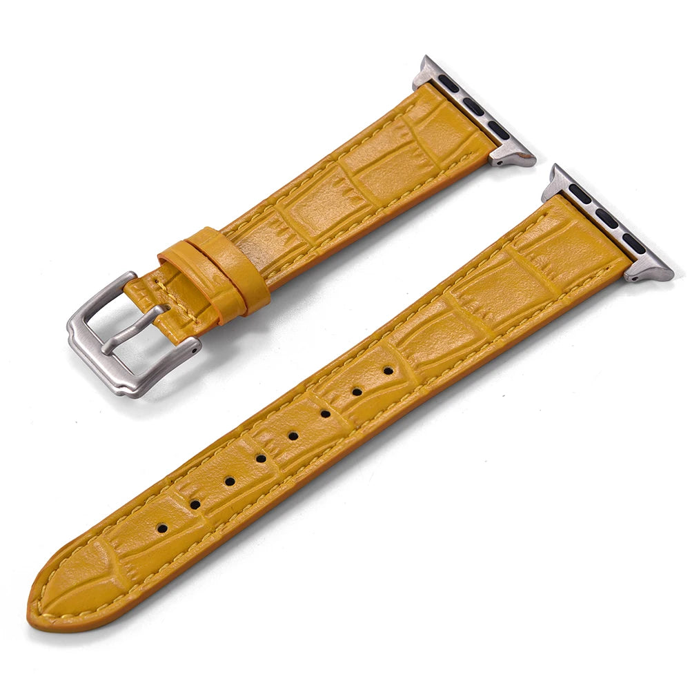 Leather Strap for Apple Watch Strap 49mm 44mm 45mm 42mm 38mm 40mm 41mm Woman Man Bracelet iWatch Series 10 9 8 7 6 5 4 SE Ultra2