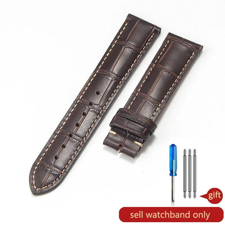 Genuine Cowhide Leather Watch Band 18–22mm for Longines Master &