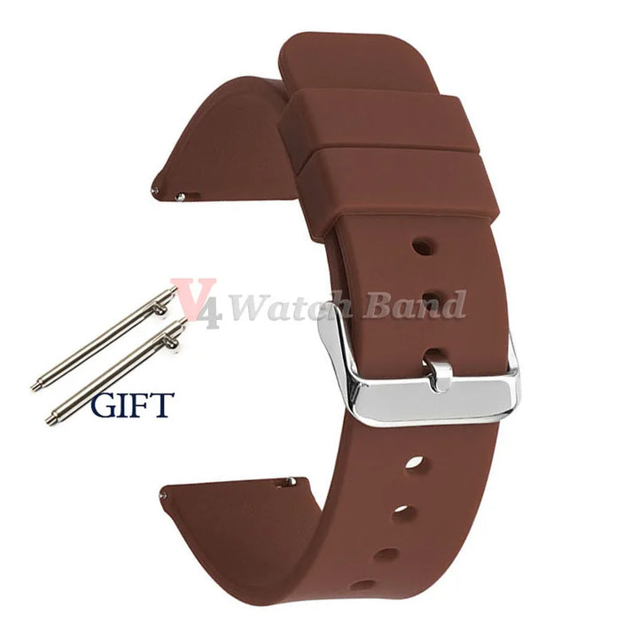 Universal Watch Straps 20mm 22mm 24mm 14mm 16mm 18mm Quick Release Silicone Band for Samsung for Huawei Women&Men Accessories