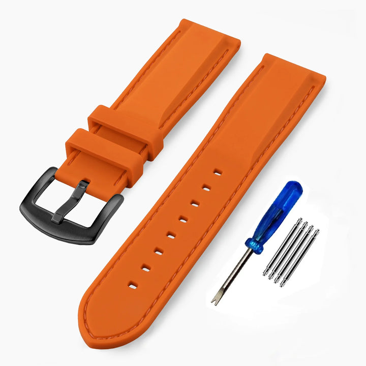 Silicone Rubber Watch Band 20–22mm (Soft & Comfortable Replacement)