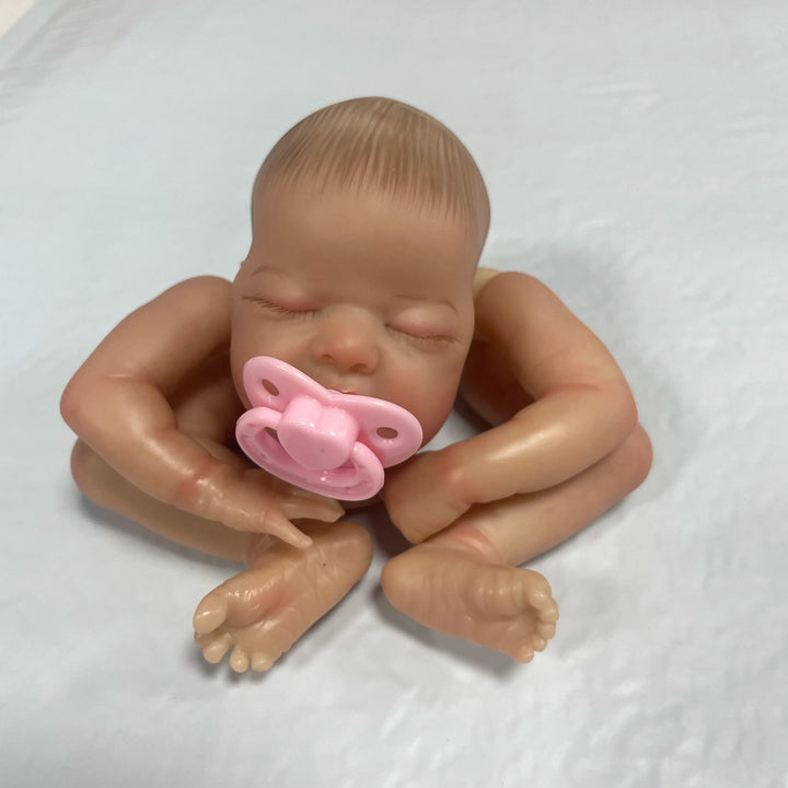 Mini 9″ Already Painted Reborn Doll Kit – Wee Patience, Cloth Body, 3D Painted Skin