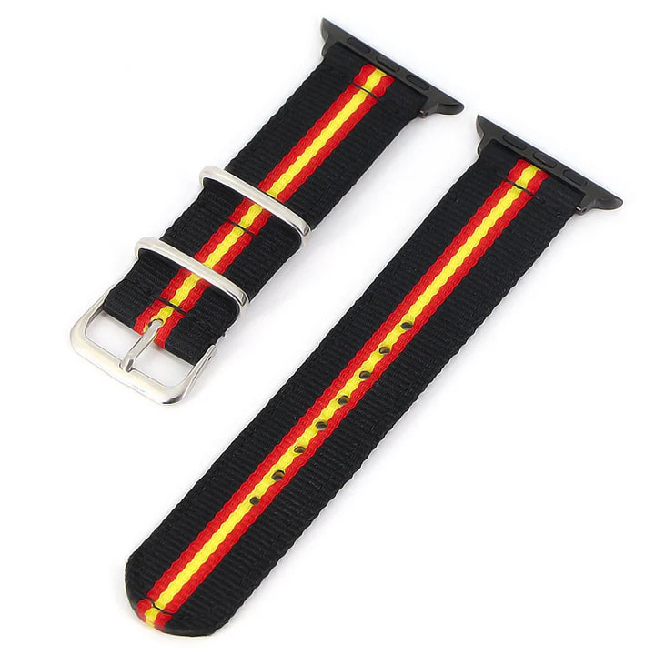 Nylon Watchband for iWatch 4 3 2 1 for Apple Watch Band 38mm 40mm Watch Strap 42mm 44mm Rainbow Wrist Bracelet