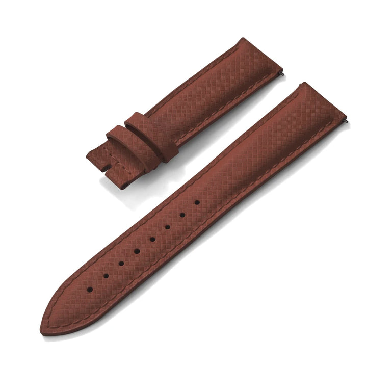 New Design 18mm 19mm 20mm 22mm Sailcloth Strap FKM TOP+Leather Base Rubber Watch Bands Perfectly Matched With Any Brand of Watch