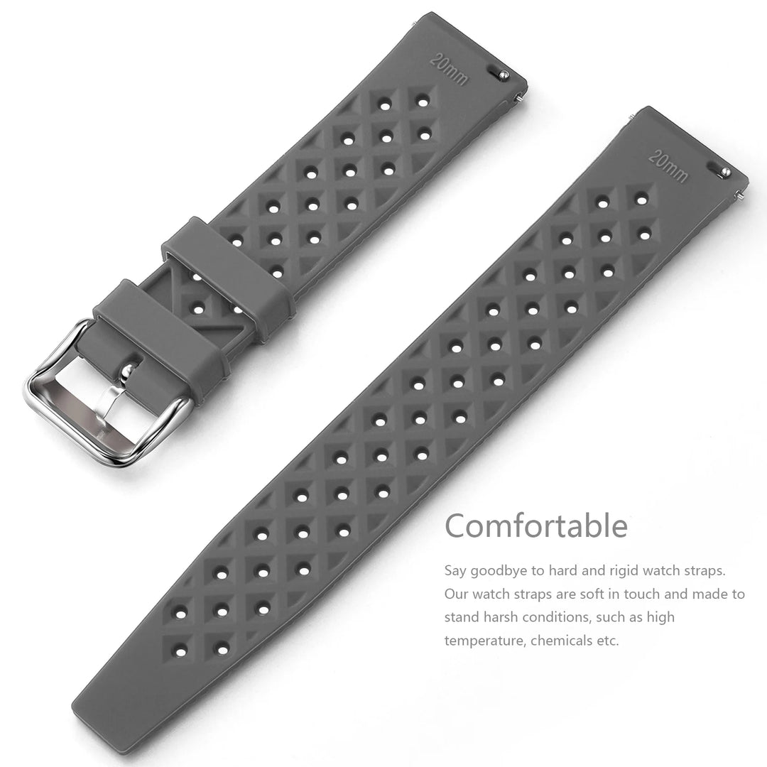 Tropical Silicone Watch Band 18–22mm (Quick Release)