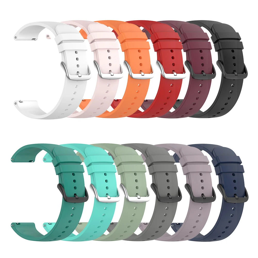 Silicone Strap for Garmin Vivoactive, Forerunner & Huawei Watch (20-22mm)