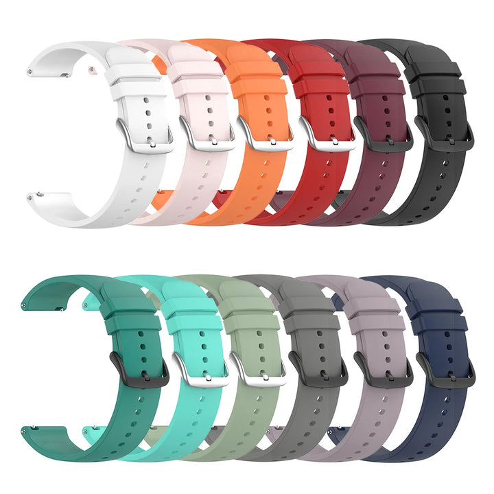 Silicone Strap for Garmin Vivoactive, Forerunner & Huawei Watch (20-22mm)