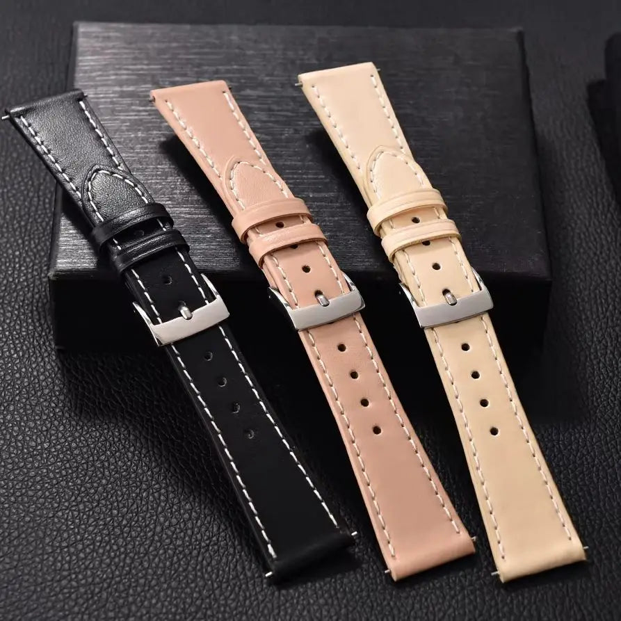Leather Watch Strap – Quick Release, 20/22mm, Universal for Omega, Seiko & Cartier