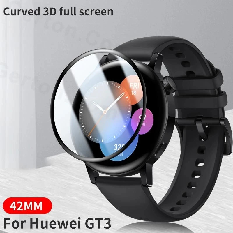 3D Curved Protective Film for Huawei Watch GT 2/3/GT3 Pro – 42/46mm (Not Glass)