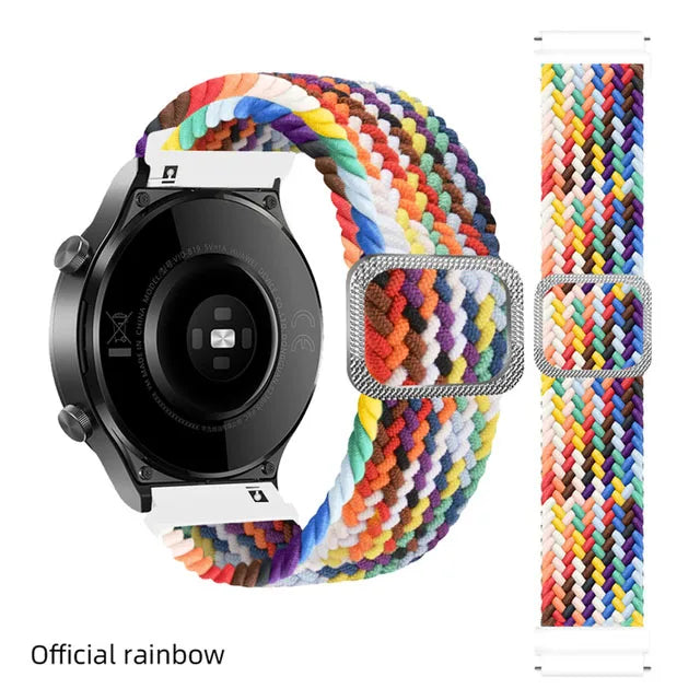 20/22mm Braided Nylon Strap for Realme Watch 2/3 & Amazfit Bip/GTS/GTR