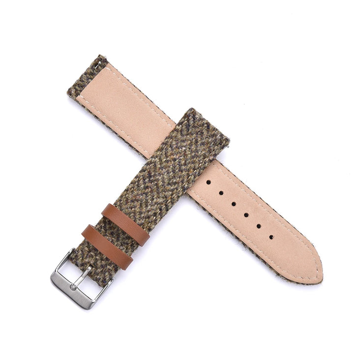 Wool Weave Vintage Leather Quick Release Watch Strap – 18/20/22mm