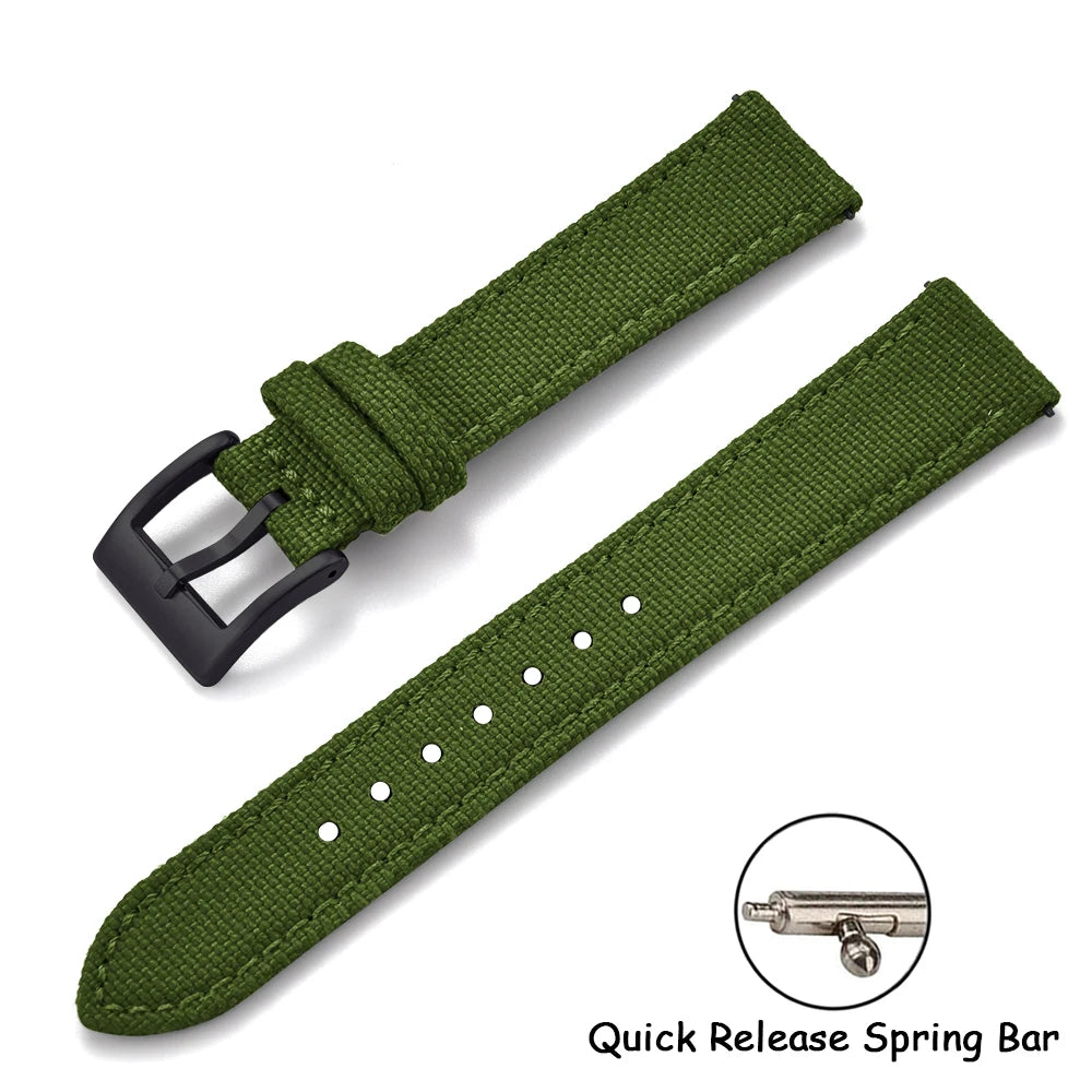 Sailcloth Nylon Watch Strap – 18-22mm Quick Release