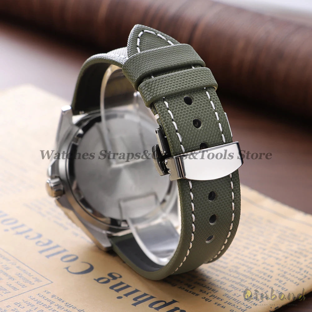 Sailcloth Nylon Watch Strap 18–22mm (Butterfly Buckle)