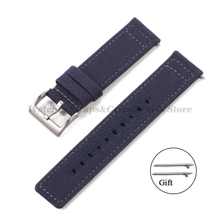 18mm 20mm 22mm Nylon Quick Release Watch Band Replacement Canvas Fabric Sport Strap for Seiko for Omega for Military Style Bands