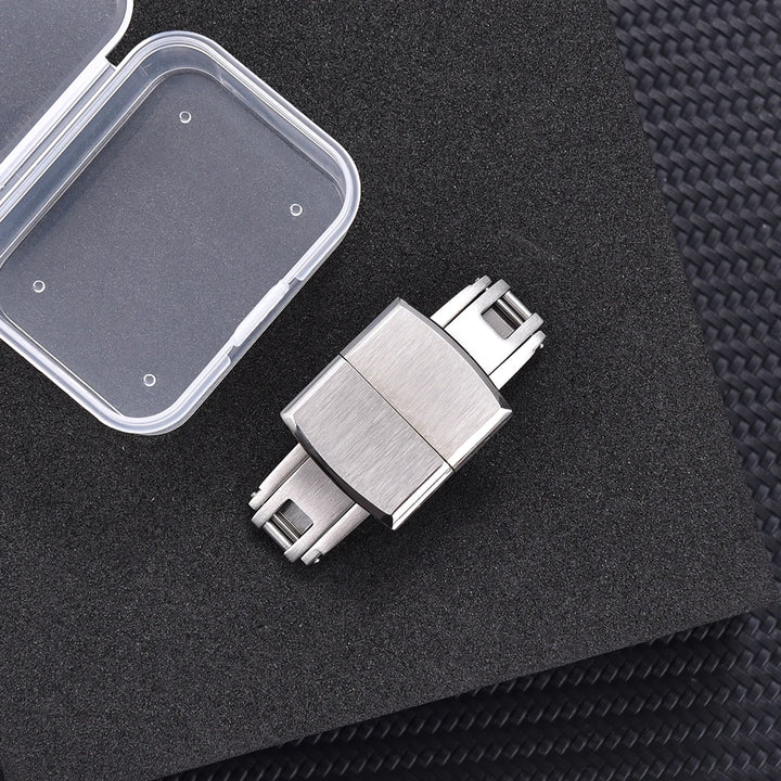 Stainless Steel Butterfly Buckle – 16/18mm, Double Pull Folding Clasp