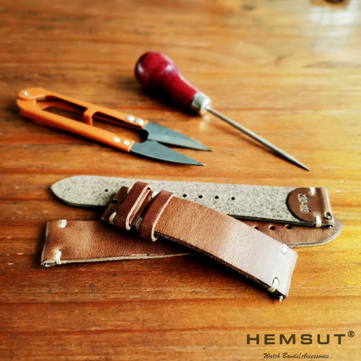 Horween CXL Genuine Leather Watch Strap 18–22mm Quick Release
