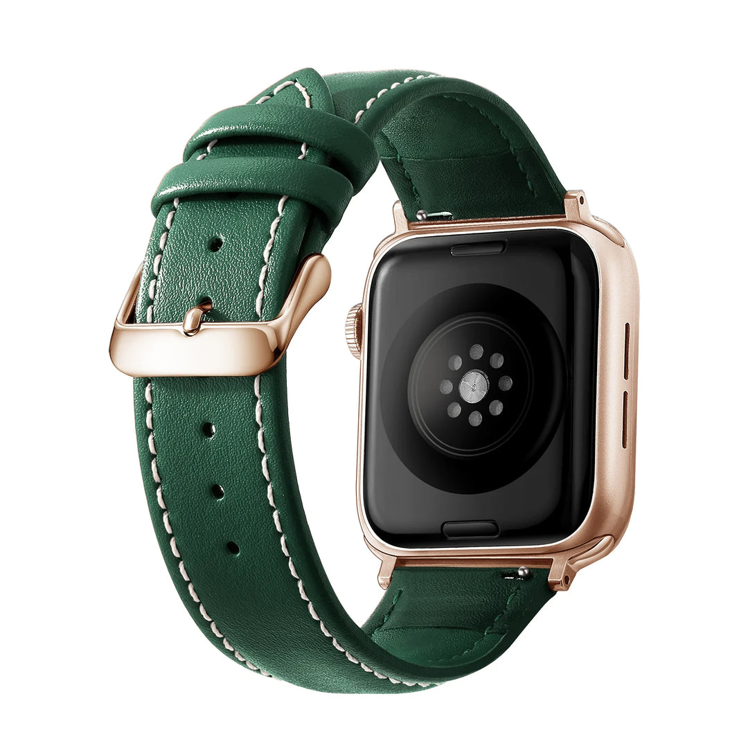 Genuine Leather Apple Watch Band 40–49mm for iWatch Series 3–8 & Ultra